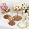 3 Gold Round Metal CUPCAKE STANDS Dessert Display Riser Party Events Decorations